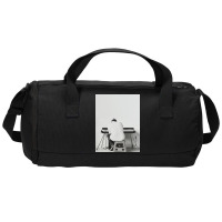 Black And White Mac Playing Piano Duffel Bag | Artistshot