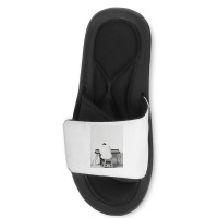 Black And White Mac Playing Piano Slide Sandal | Artistshot