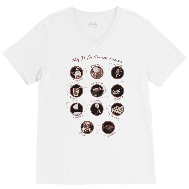 Map To The Chocolate Treasure Music V-neck Tee | Artistshot