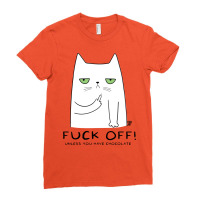 Fuck Off Cat Green Ladies Fitted T-shirt | Artistshot