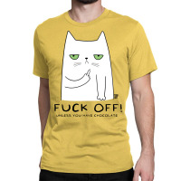 Fuck Off Cat Green Classic T-shirt | Artistshot