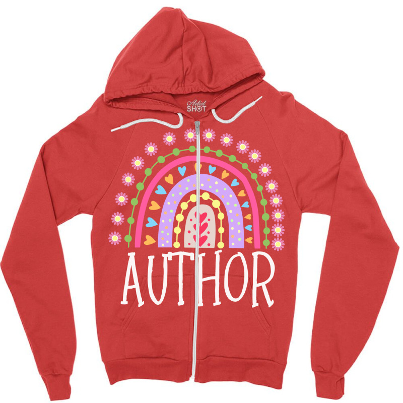 Author Rainbow Gifts Funny Zipper Hoodie | Artistshot