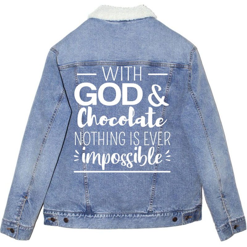 Religious Chocolate Lover 70s Unisex Sherpa-lined Denim Jacket | Artistshot