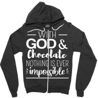 Religious Chocolate Lover 70s Zipper Hoodie | Artistshot