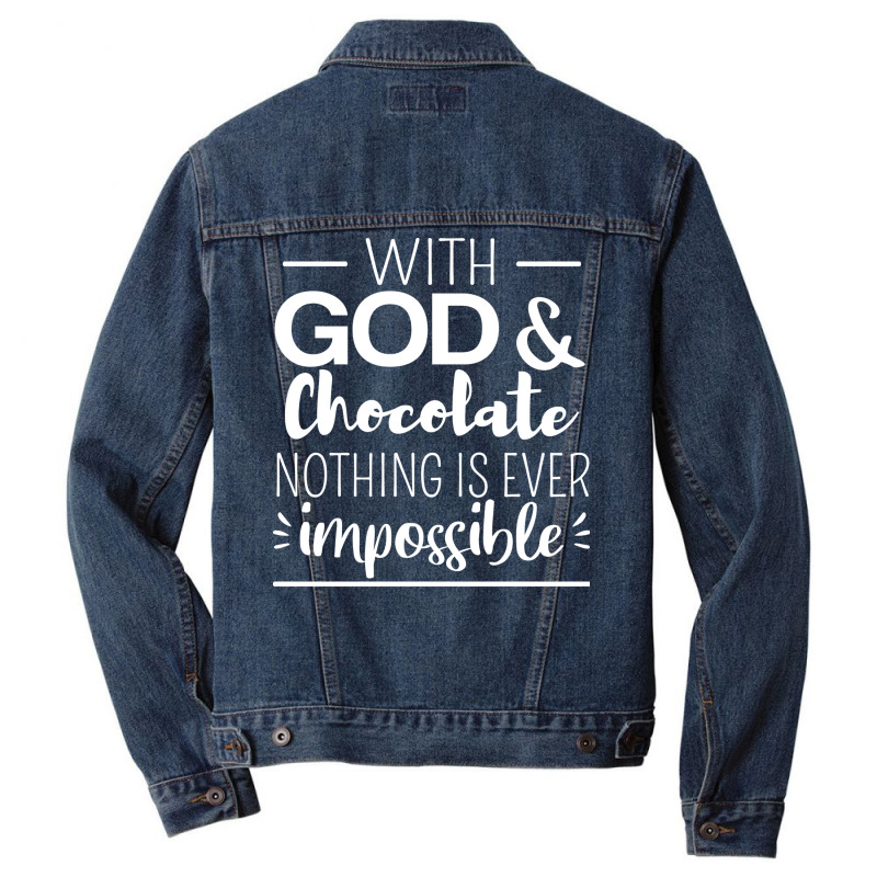 Religious Chocolate Lover 70s Men Denim Jacket | Artistshot