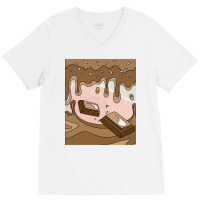 Sweet Temptation Surprise Chocolate Girl V-neck Tee | Artistshot