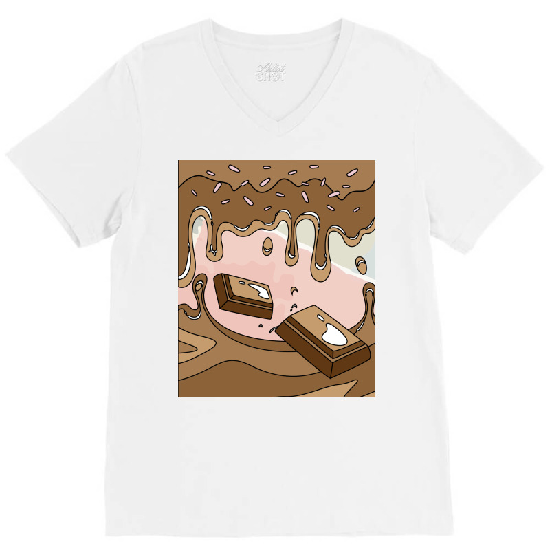 Sweet Temptation Surprise Chocolate Girl V-neck Tee | Artistshot