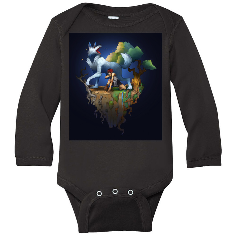 The Story Of Princess Mononoke Long Sleeve Baby Bodysuit by dedeknur | Artistshot