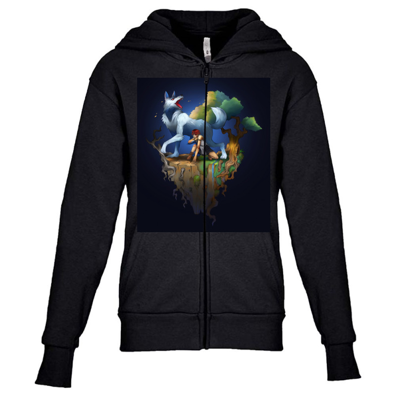 The Story Of Princess Mononoke Youth Zipper Hoodie by dedeknur | Artistshot