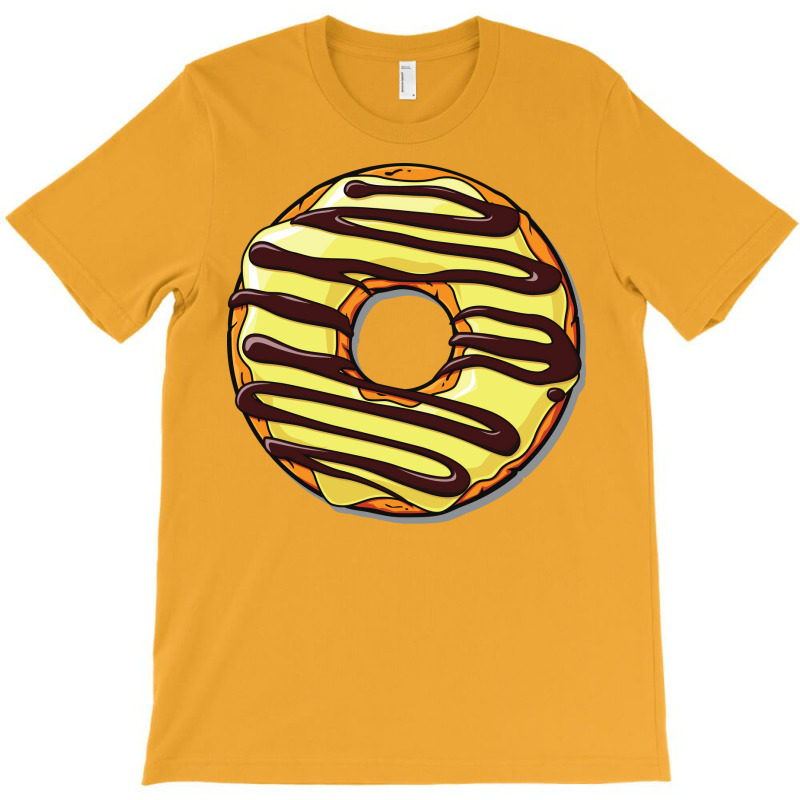 Yellow Donut Doughnut Chocolate Icing Frosting Gir T-shirt | Artistshot