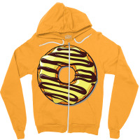 Yellow Donut Doughnut Chocolate Icing Frosting Gir Zipper Hoodie | Artistshot