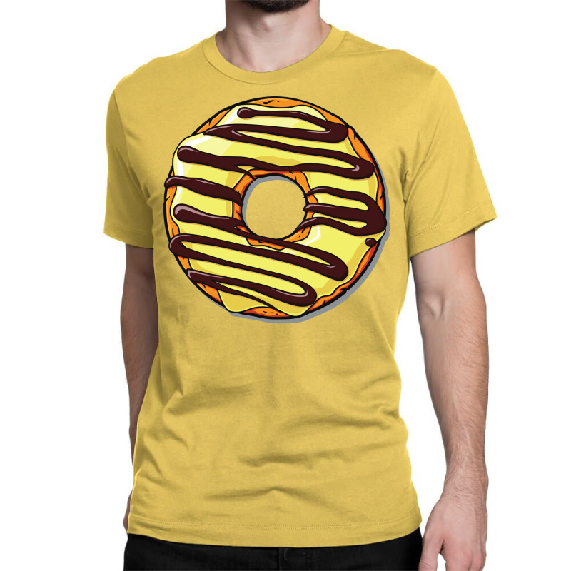 Yellow Donut Doughnut Chocolate Icing Frosting Gir Classic T-shirt | Artistshot