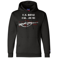 Us Rifle Carbine Cal 30 M1 Diagrams Champion Hoodie | Artistshot