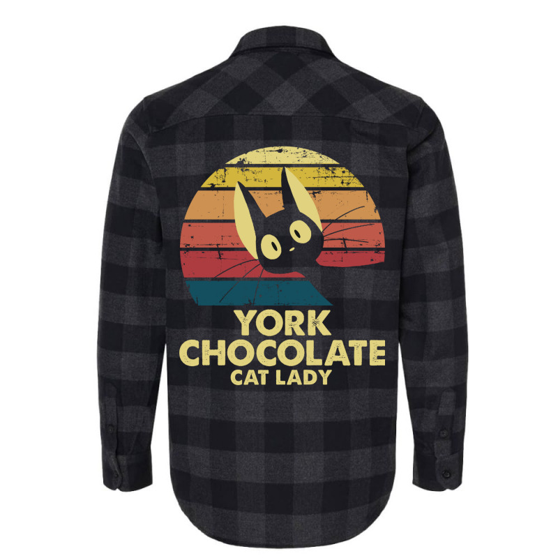 York Chocolate Cat Mom Perfect Present For Mom Mot Flannel Shirt | Artistshot