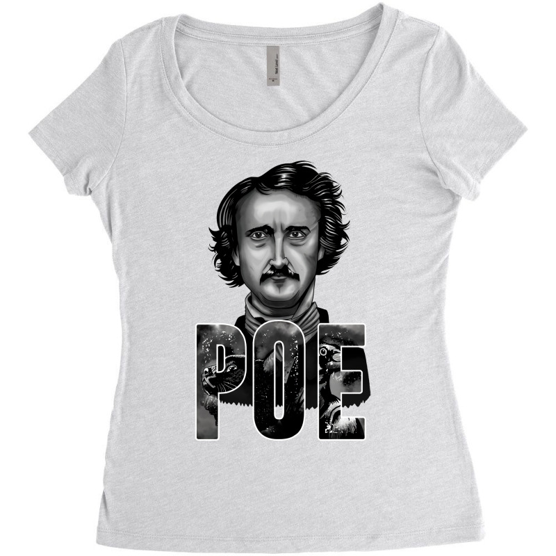 Edgar Allan Poe Vintage Women's Triblend Scoop T-shirt by lenainplongo2 | Artistshot