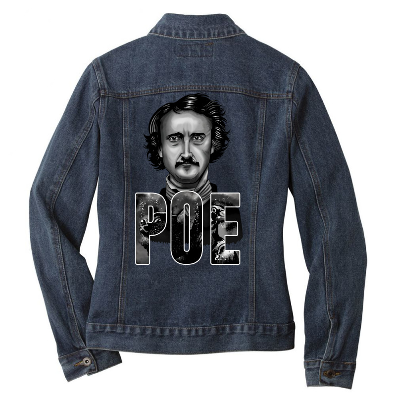 Edgar Allan Poe Vintage Ladies Denim Jacket by lenainplongo2 | Artistshot