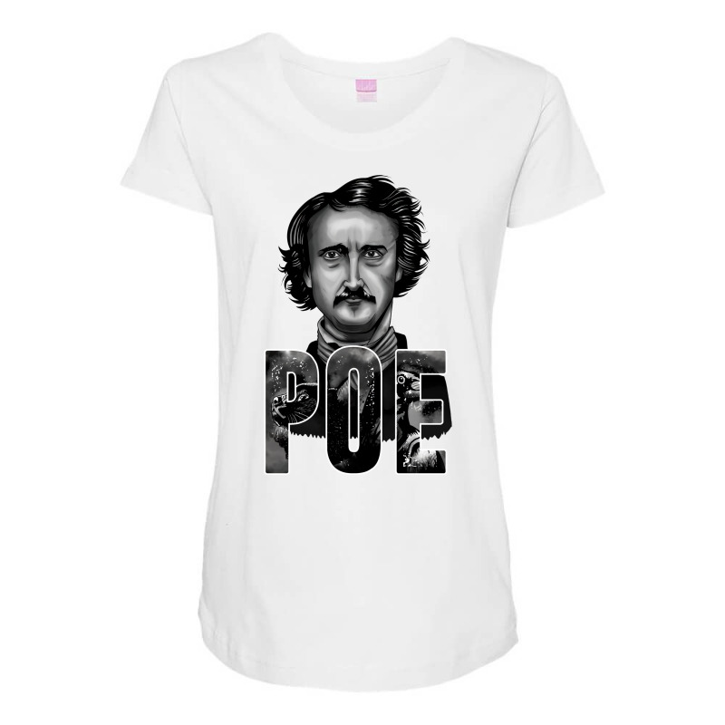 Edgar Allan Poe Vintage Maternity Scoop Neck T-shirt by lenainplongo2 | Artistshot