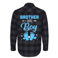 Gender Reveal For Brother Says Boy Matching Family Flannel Shirt | Artistshot