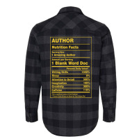 Nutrition Facts Author Girl Flannel Shirt | Artistshot