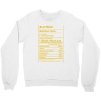 Nutrition Facts Author Girl Crewneck Sweatshirt | Artistshot