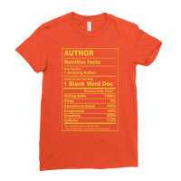 Nutrition Facts Author Girl Ladies Fitted T-shirt | Artistshot