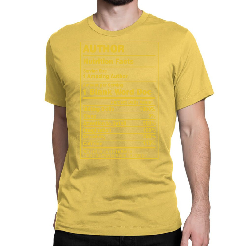 Nutrition Facts Author Girl Classic T-shirt by waldauitaliu | Artistshot