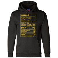 Nutrition Facts Author Girl Champion Hoodie | Artistshot