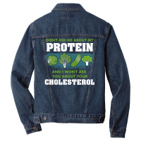 Funny Vegan Fitness Lovers Veggie Gift Idea Quote Men Denim Jacket | Artistshot