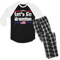 Lets Go Brandon Vintage Men's 3/4 Sleeve Pajama Set | Artistshot