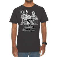 Writing Is My Life Retro Illustration Design For T Vintage T-shirt | Artistshot