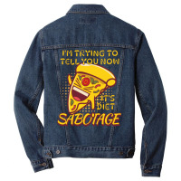 Pizza Sabotage Its Diet Love Men Denim Jacket | Artistshot