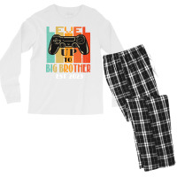 Levelled Up To Big Brother Est 2023 Men's Long Sleeve Pajama Set | Artistshot