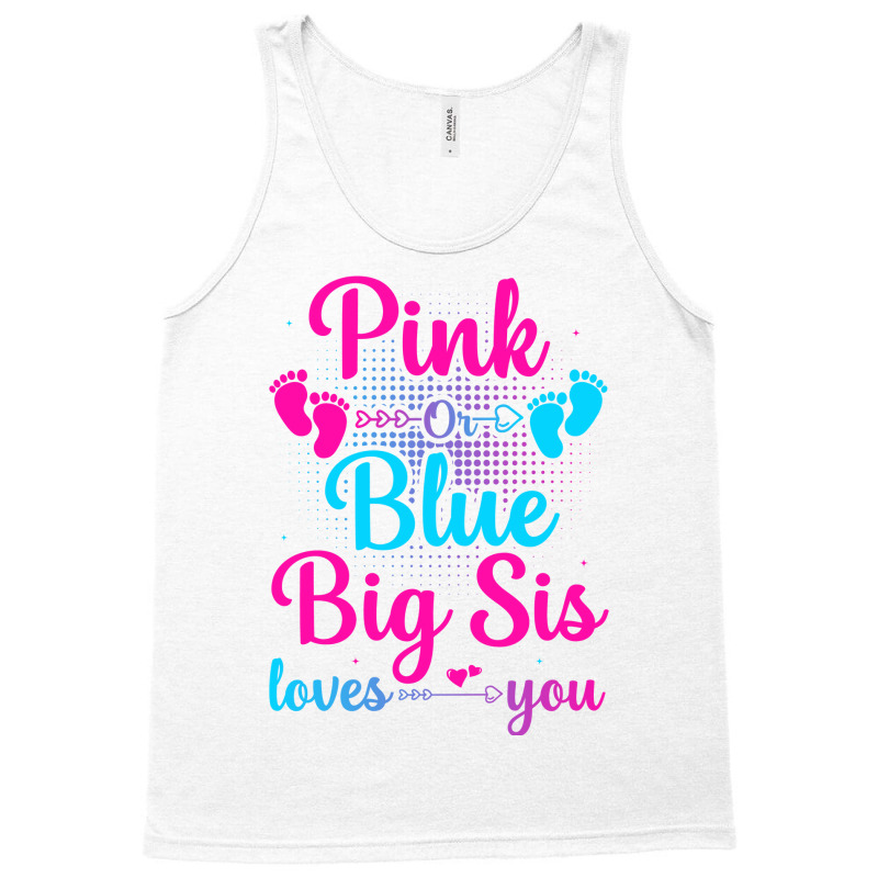 Pink Or Blue Auntie Loves You Gender Reveal Family Tank Top | Artistshot