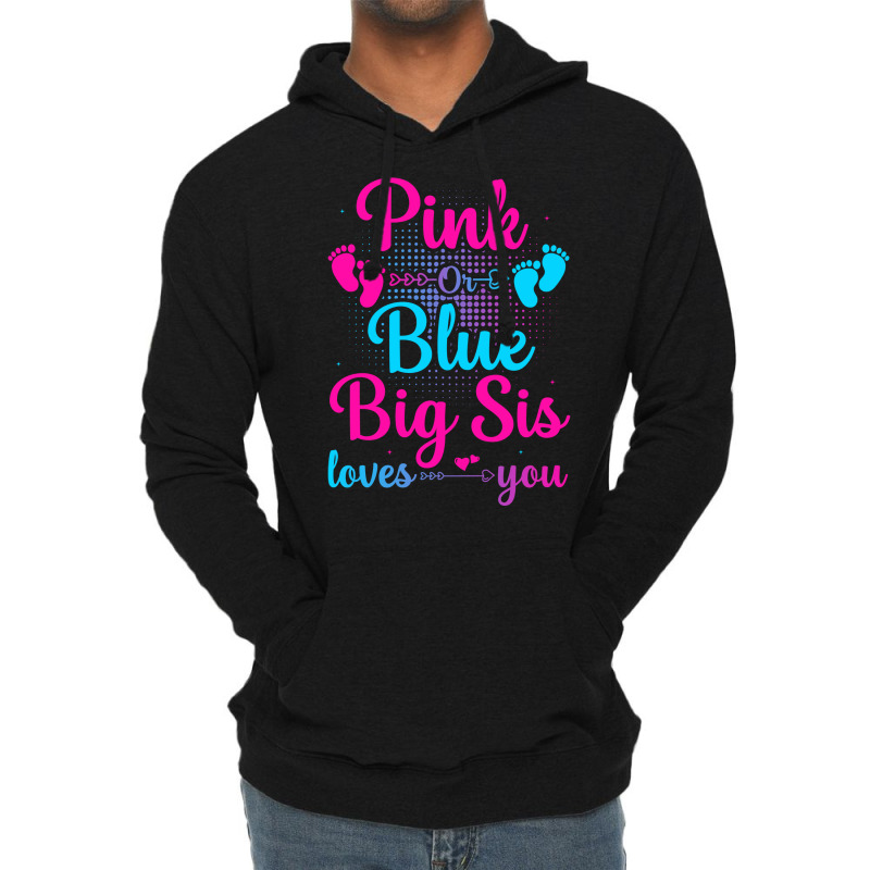 Pink Or Blue Auntie Loves You Gender Reveal Family Lightweight Hoodie | Artistshot