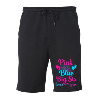 Pink Or Blue Auntie Loves You Gender Reveal Family Fleece Short | Artistshot