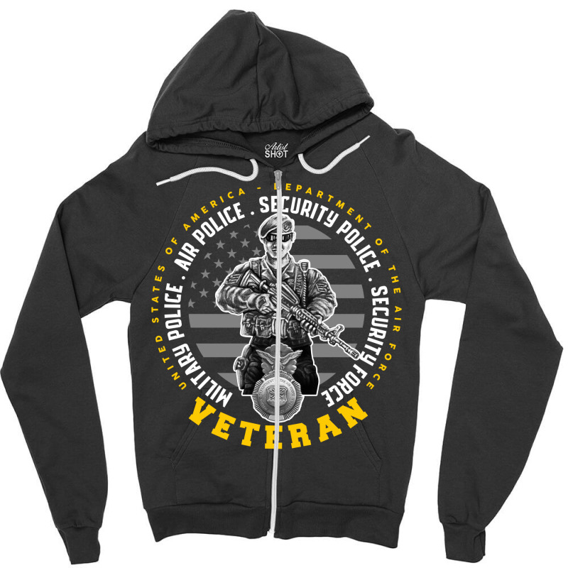 Department Of The Air Force Veteran Military Police Zipper Hoodie by Kengkong27 | Artistshot