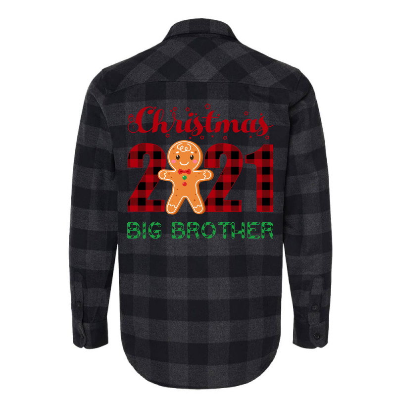 Christmas 2021 Big Brother Gingerbread Matching Fa Flannel Shirt | Artistshot