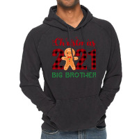 Christmas 2021 Big Brother Gingerbread Matching Fa Vintage Hoodie | Artistshot