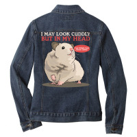 Hamsters Look Cuddly Hamster Owner 2 Ladies Denim Jacket | Artistshot