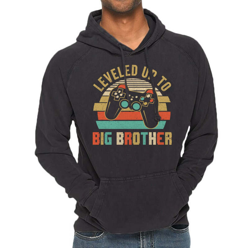 Leveled Up To Big Brother Ba Vintage Hoodie | Artistshot