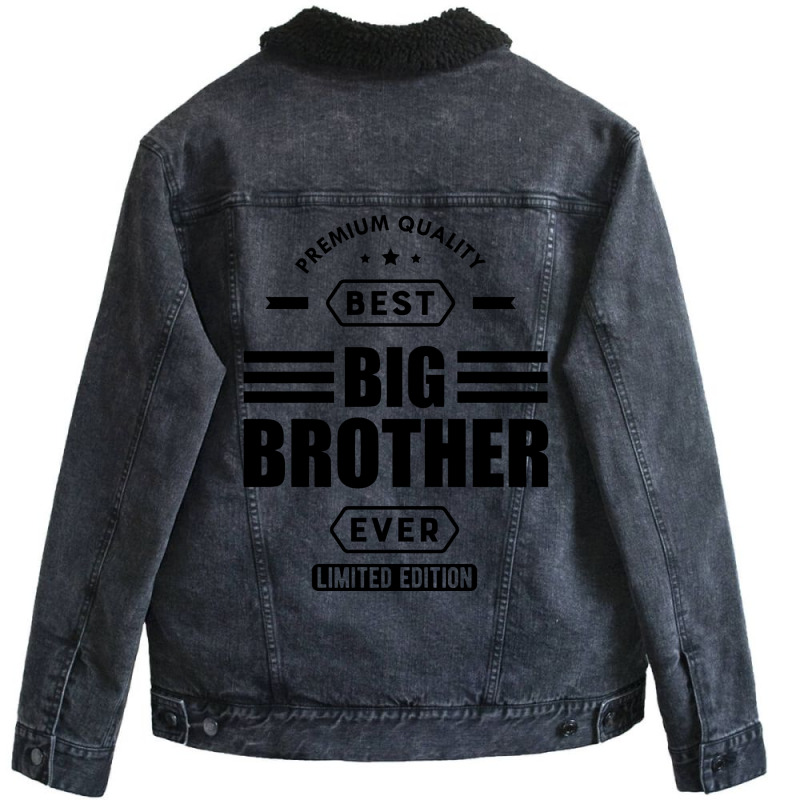 Big Brother Best Big Brother Ever 2 Unisex Sherpa-Lined Denim Jacket by sbusiozald | Artistshot