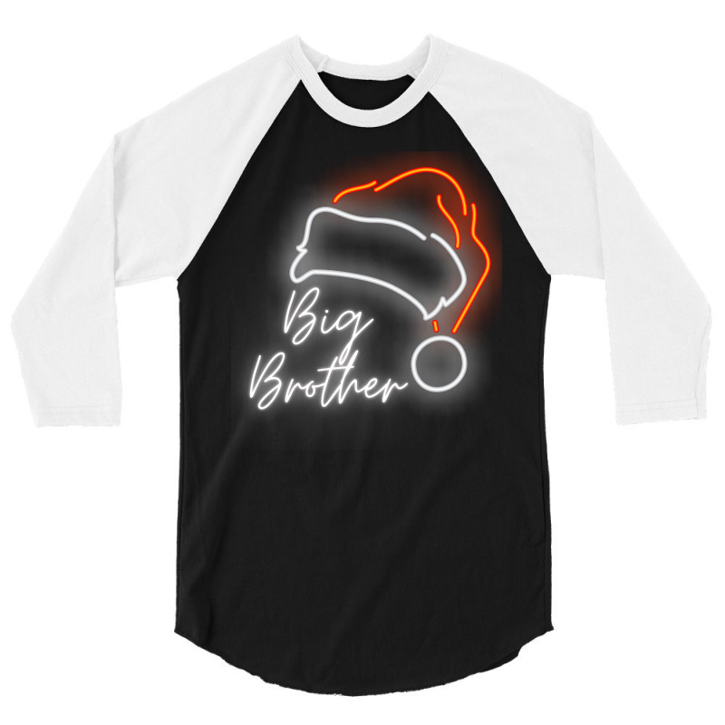 Big Brother Christmas Hat Design For Family 3/4 Sleeve Shirt | Artistshot