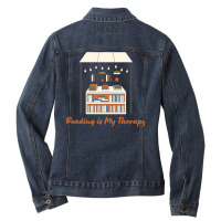 Reading Is My Therapy 41 Ladies Denim Jacket | Artistshot