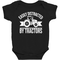 Easily Distracted By Tractors Baby Bodysuit | Artistshot