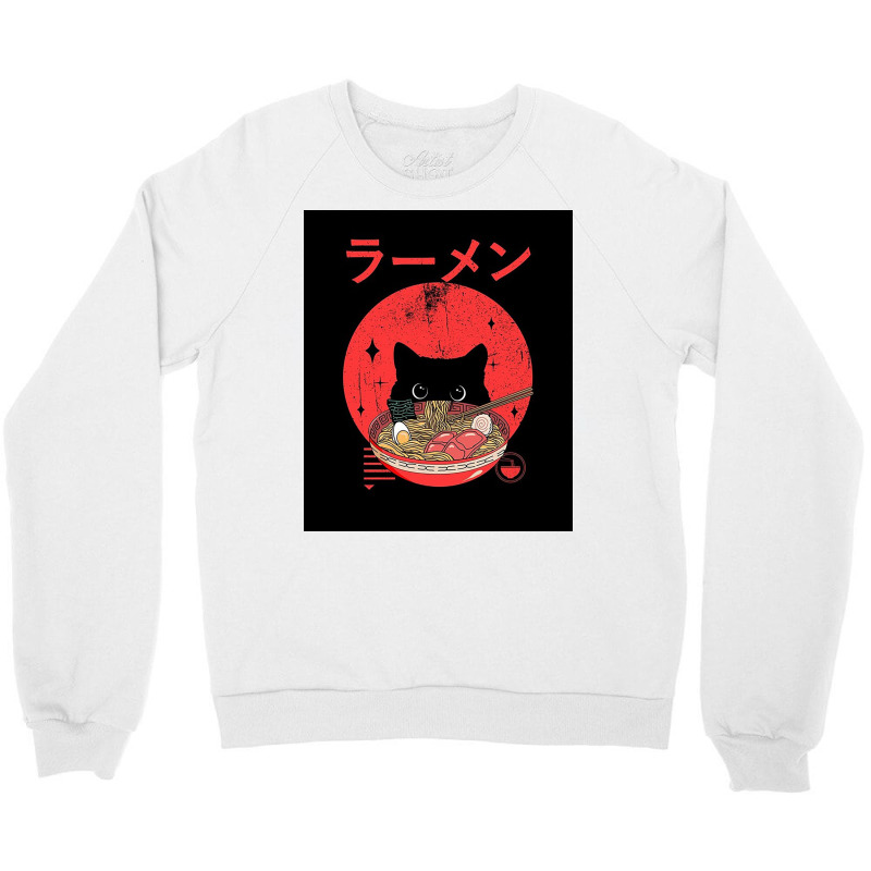 Cat Ramen Crewneck Sweatshirt by kentwilson | Artistshot