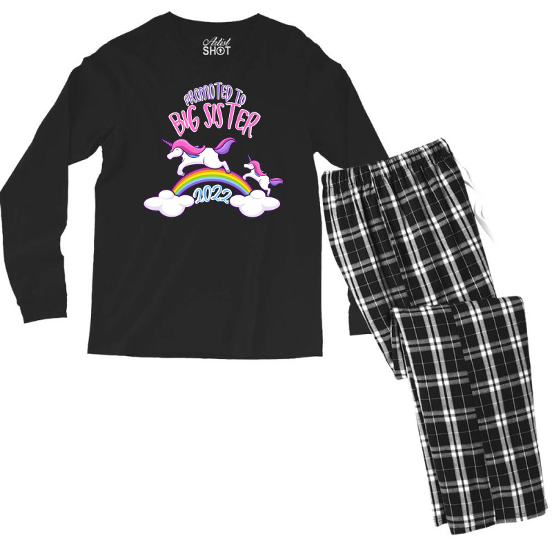 Promoted To Big Sister 2022 1 Men's Long Sleeve Pajama Set | Artistshot