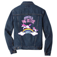 Promoted To Big Sister 2022 1 Men Denim Jacket | Artistshot