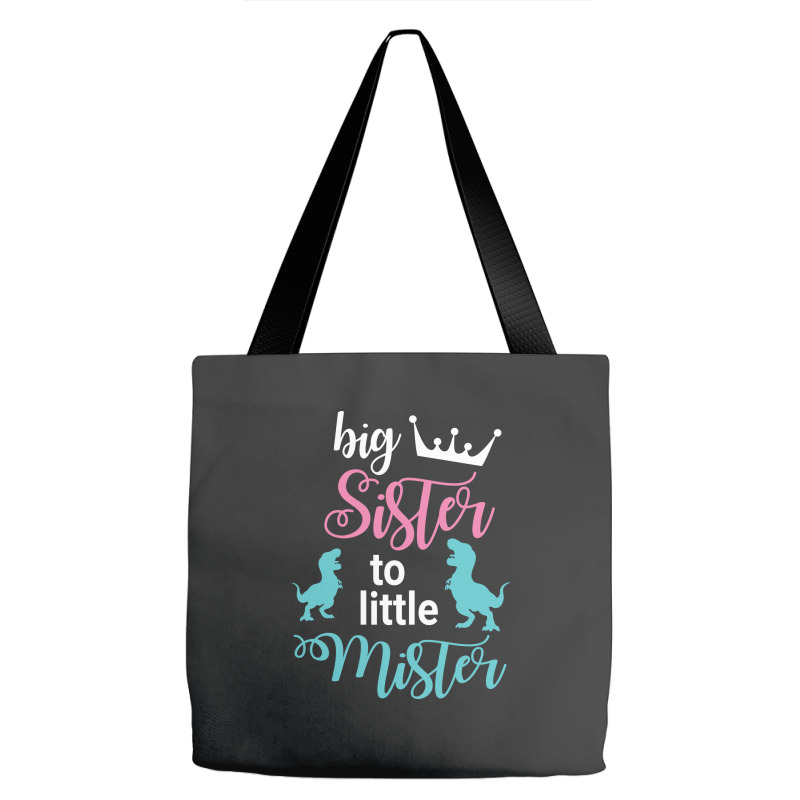 Dinosaurs Dancing Together Happy Big Sister To Lit Tote Bags | Artistshot