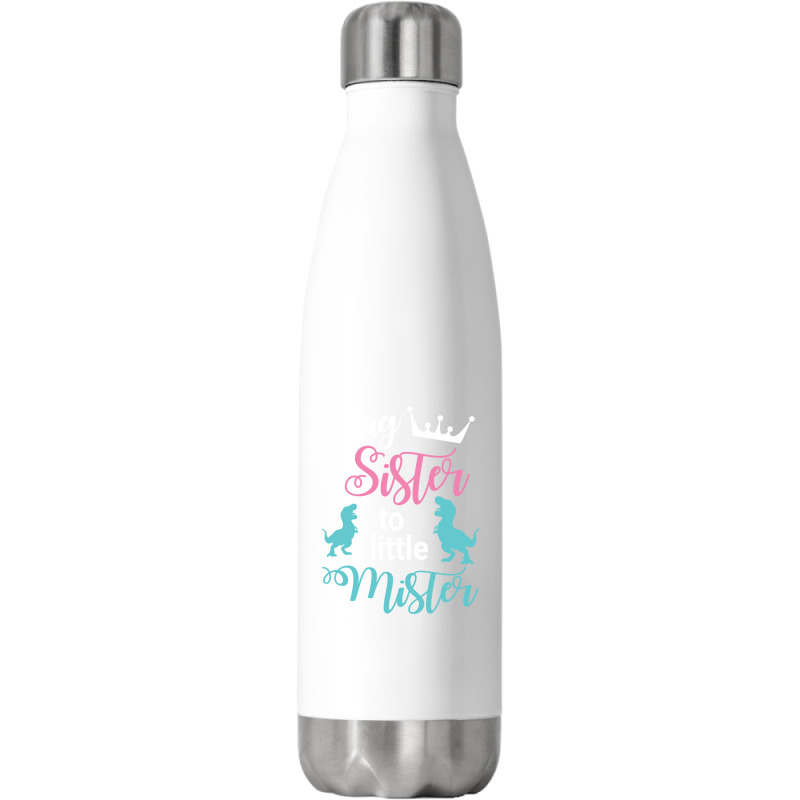 Dinosaurs Dancing Together Happy Big Sister To Lit Stainless Steel Water Bottle | Artistshot