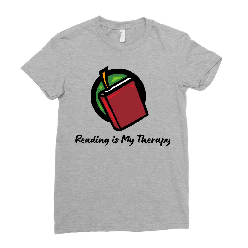 Reading Is My Therapy 2 Ladies Fitted T-Shirt by erdilheidas | Artistshot